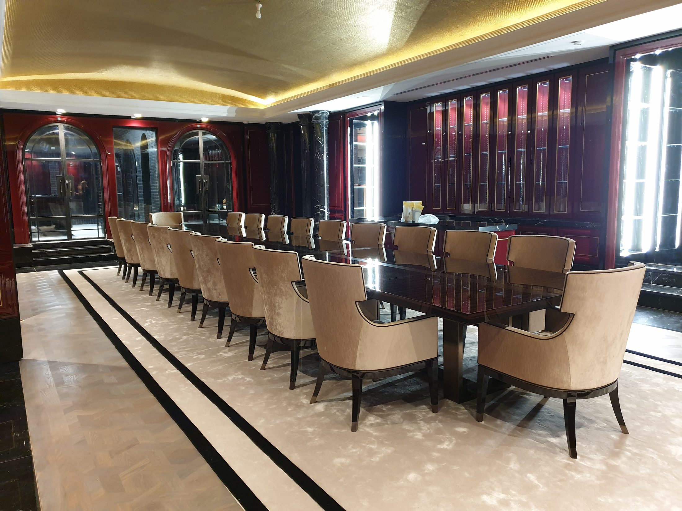 A completed bar and dining fit-out