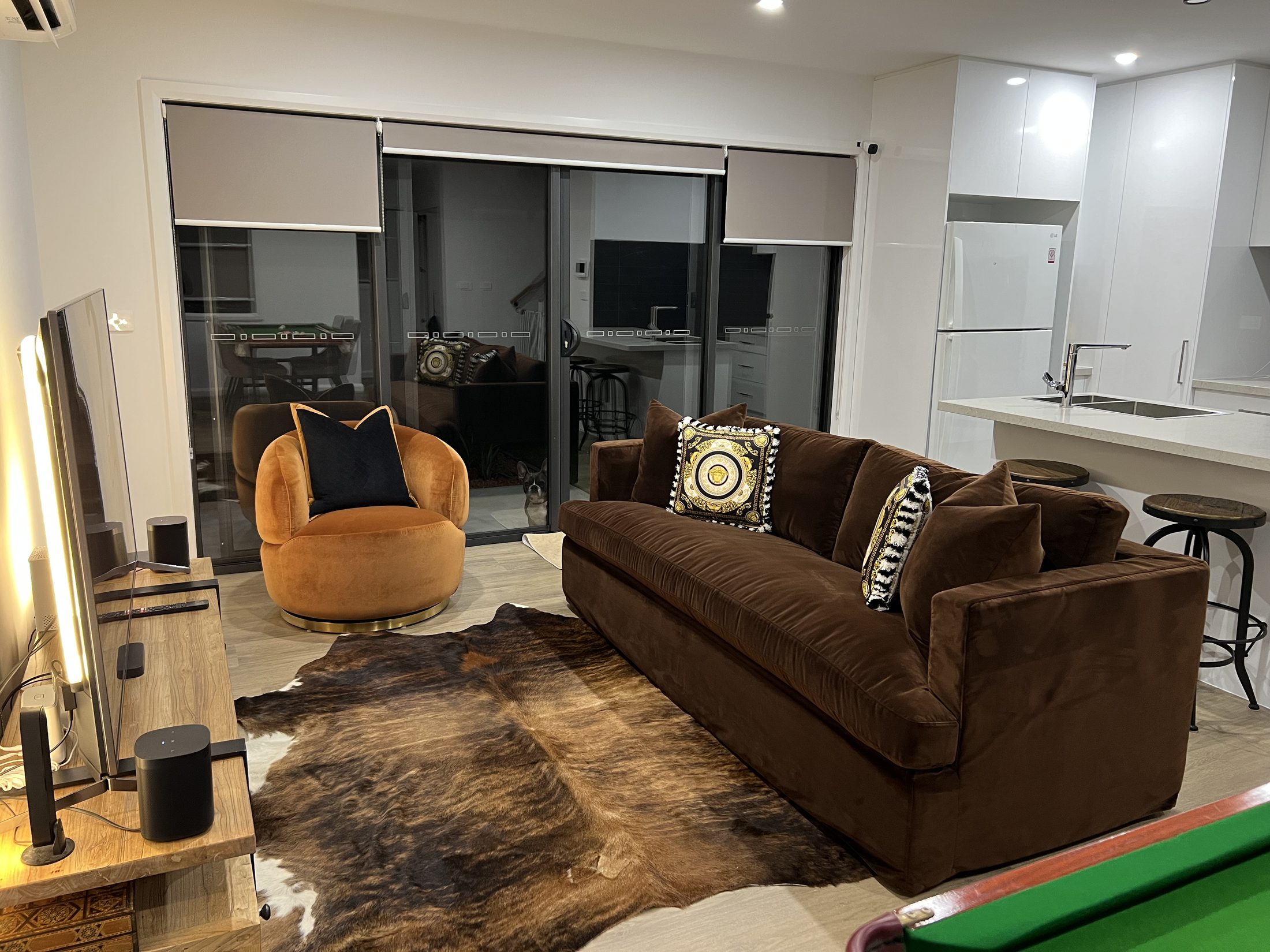 Styled, placed and finished