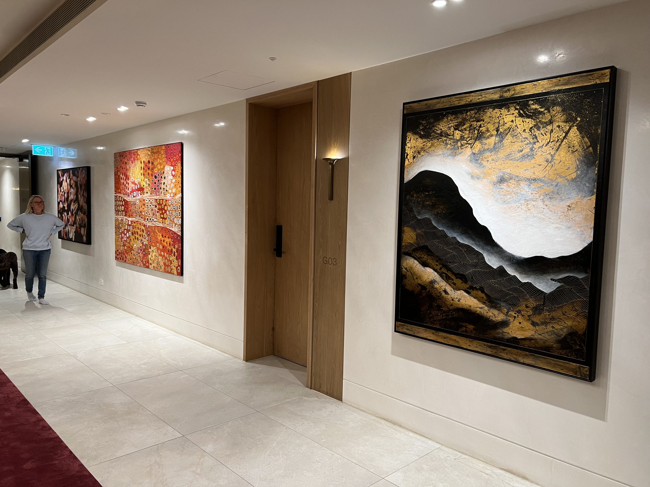 Positioning gallery artwork in a private residence